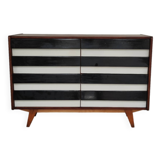 Black U-453 chest of drawers by Jiri Jiroutek for Interier Praha 1960