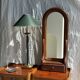 Vintage green and gold table lamp H60 D30