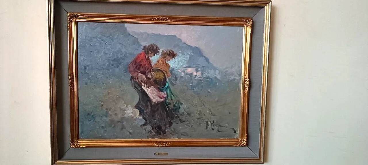 Painting, oil on canvas with frame, 1960s