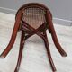Bistro stool with curved wooden cane