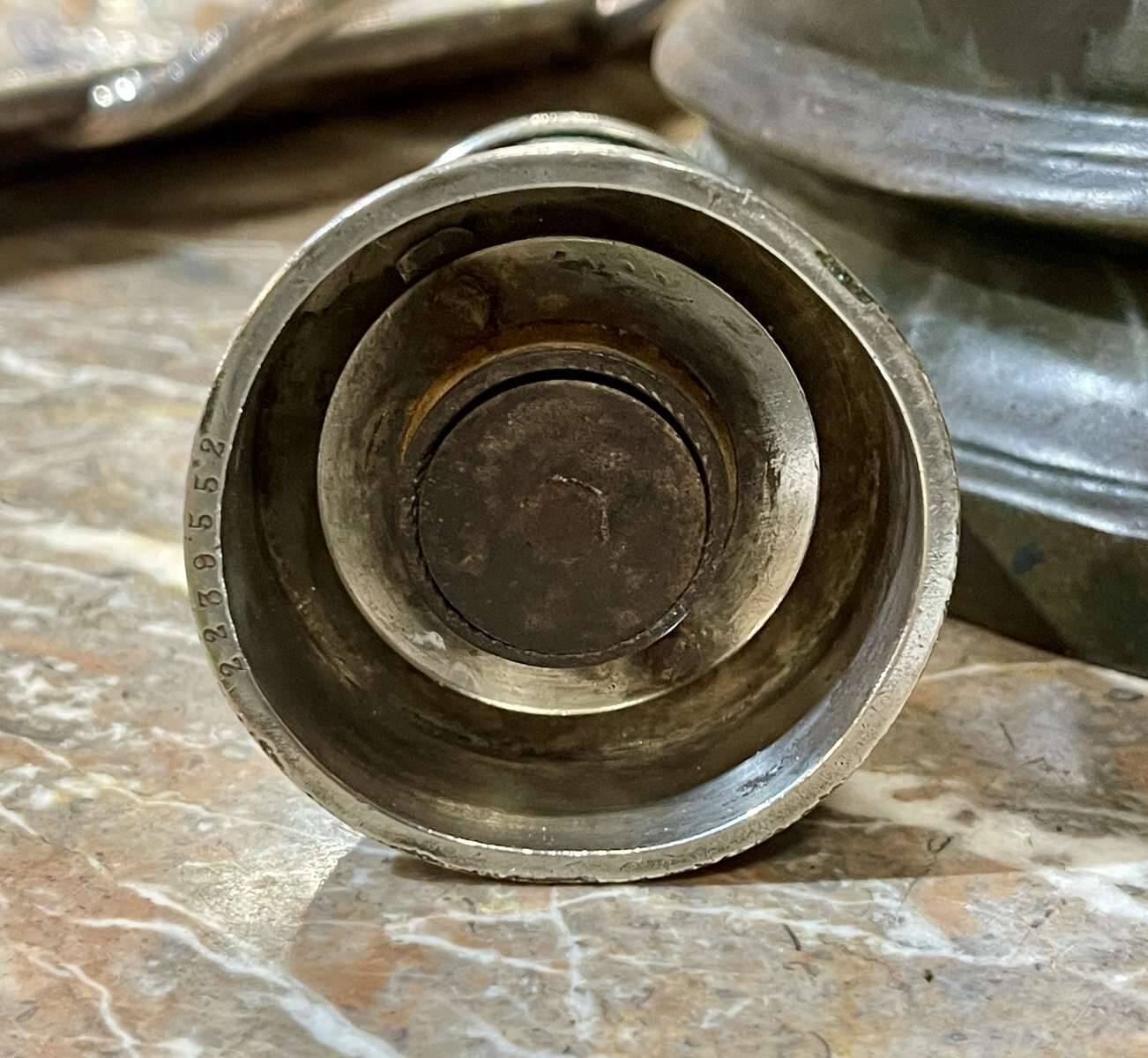 Silver-plated metal pepper mill by Christofle - early 20th century