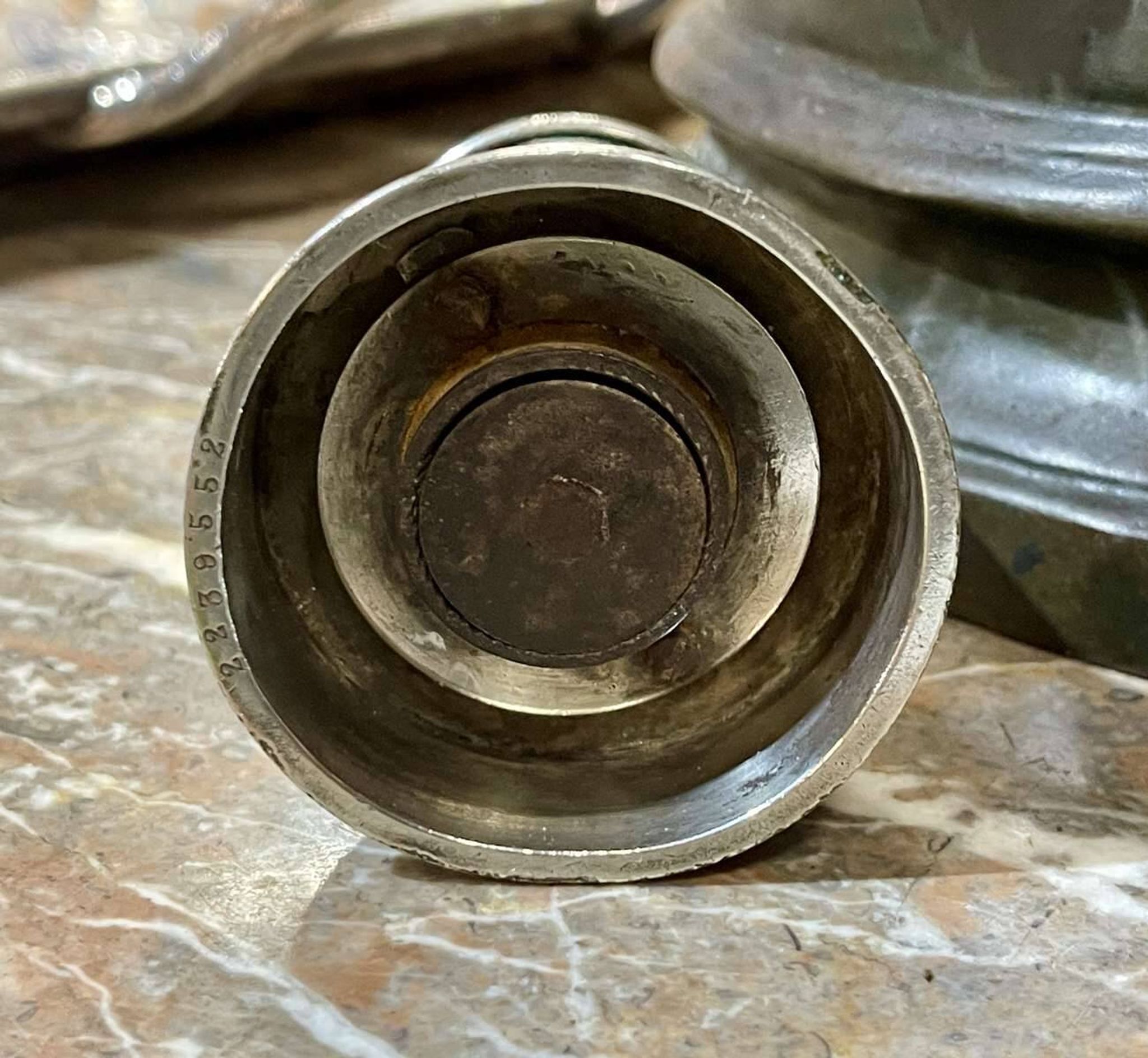 Silver-plated metal pepper mill by Christofle - early 20th century