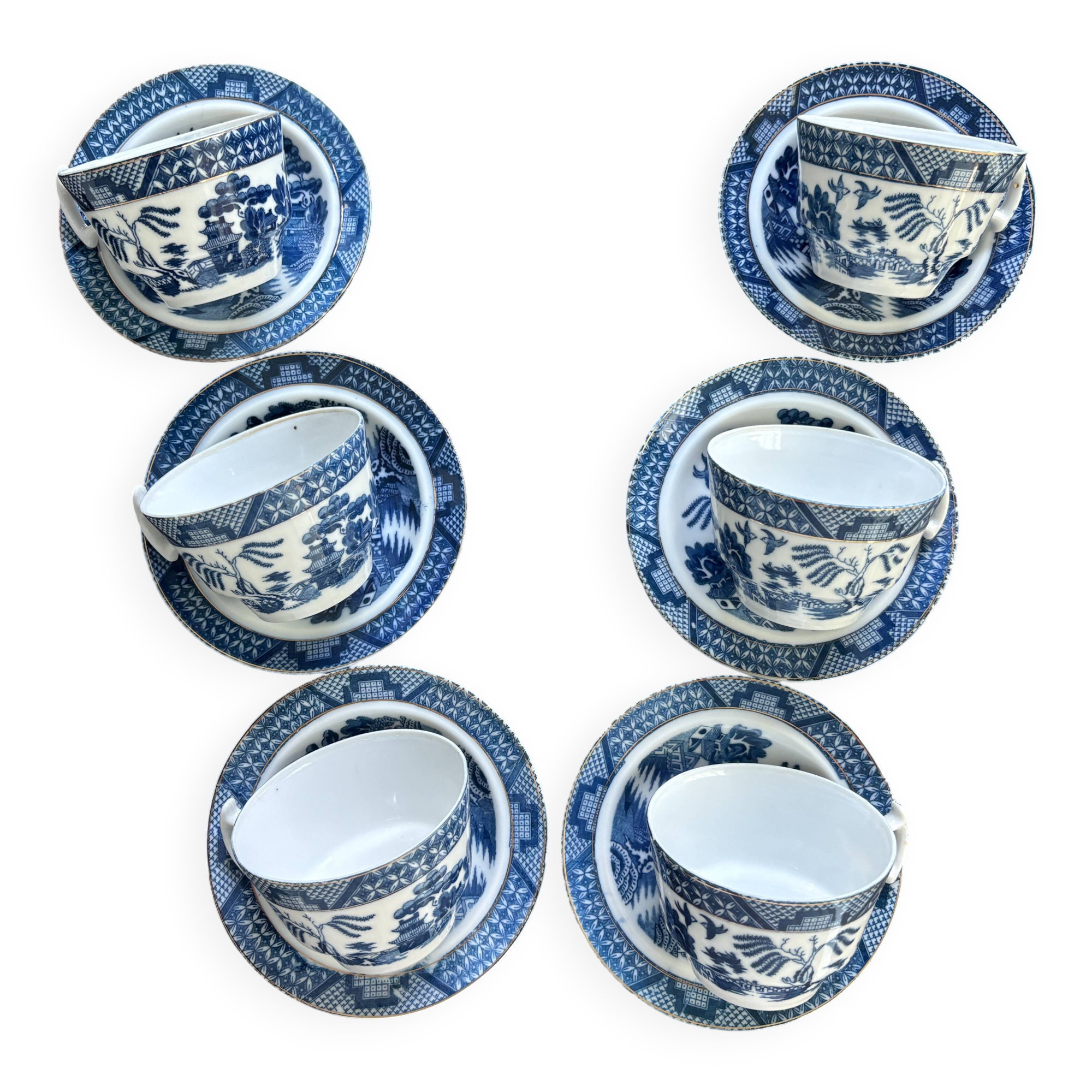 6 Tasses porcelaine de Chine