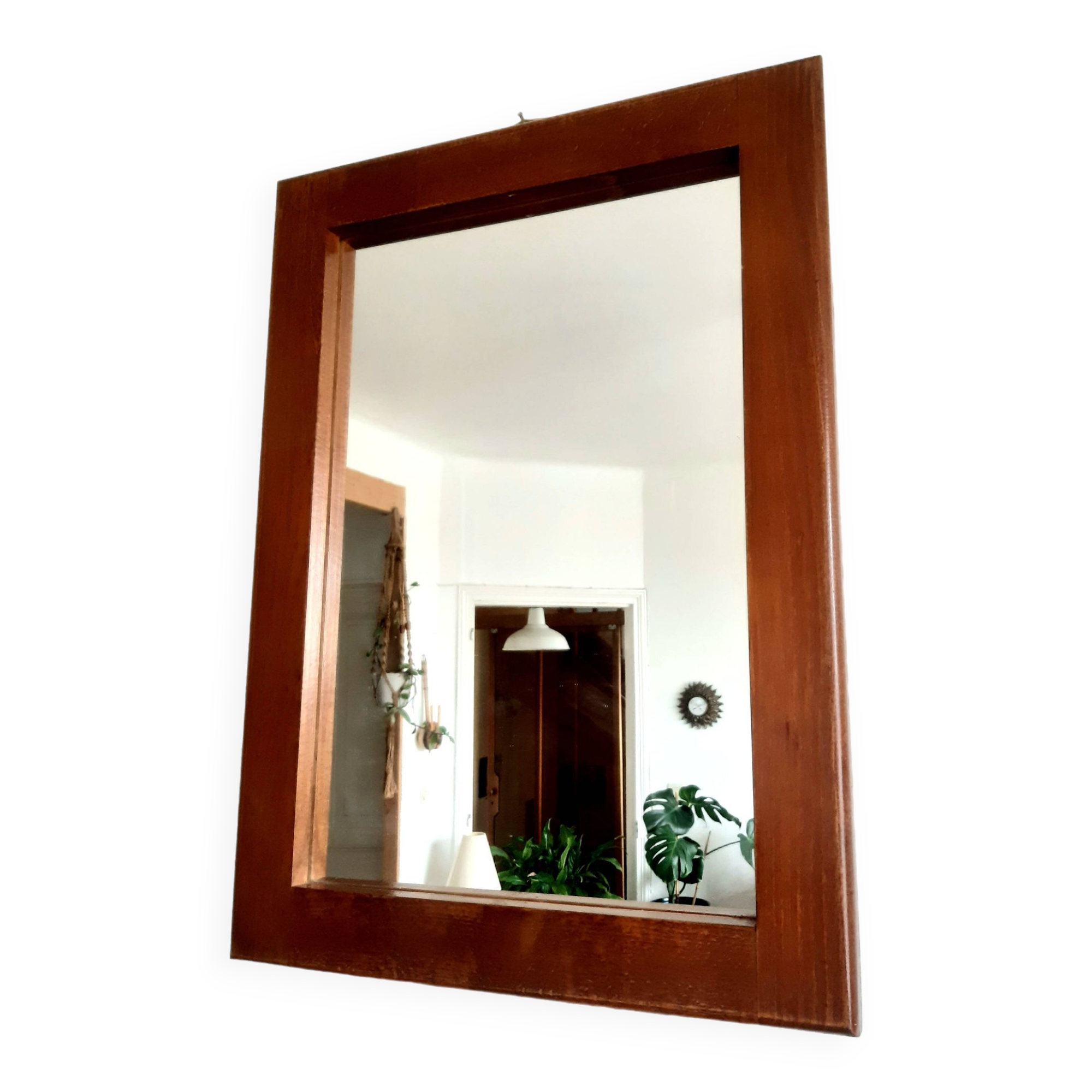 Vintage teak mirror