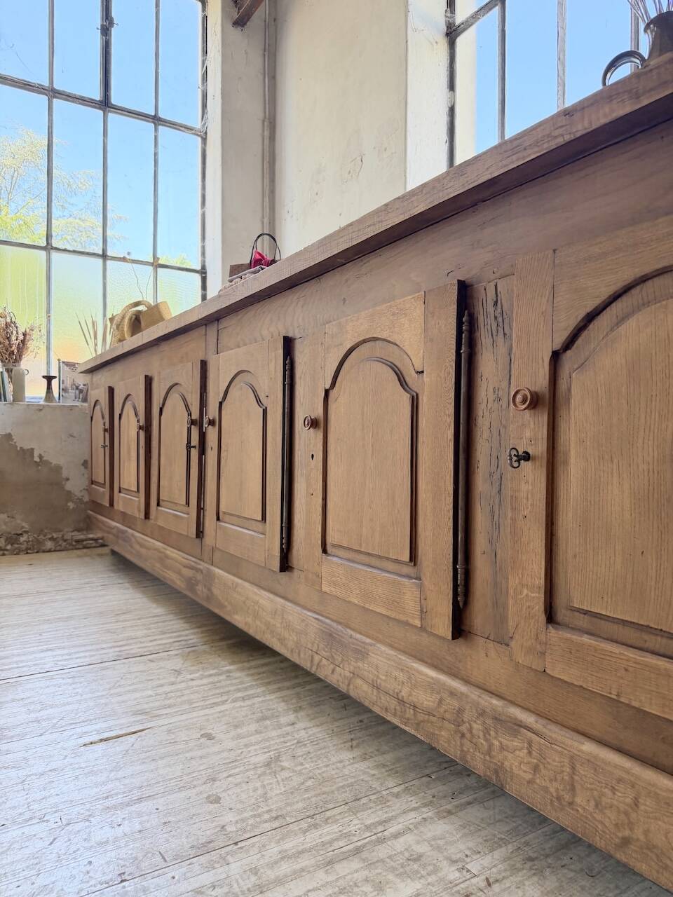 Rustic sideboard XXL 4m solid oak 1950