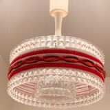 Glass and plexiglass pendant light, 1970