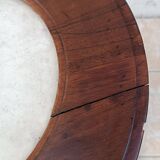 Art Nouveau period side table in walnut and marble