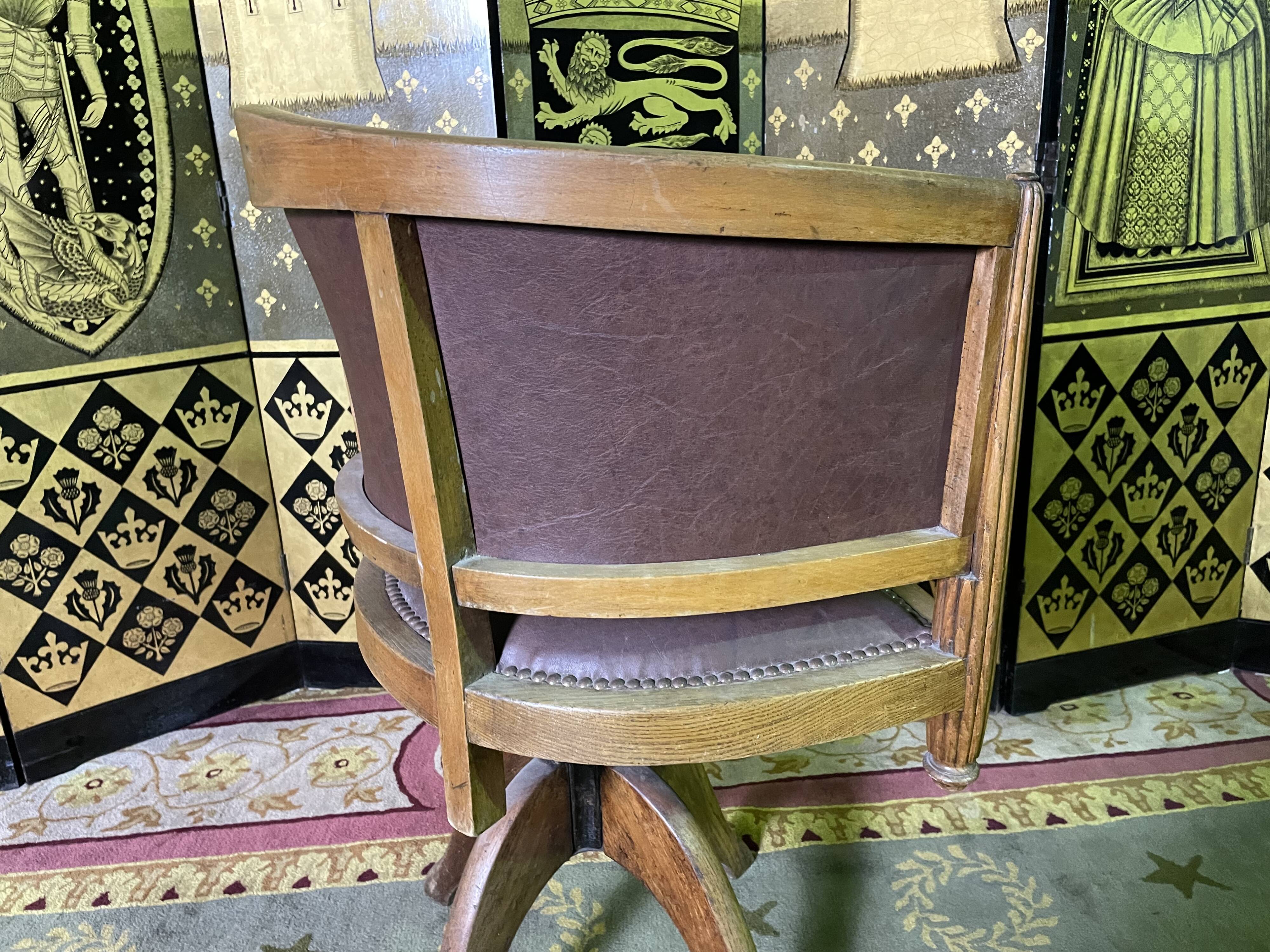 Swivel office chair Art Deco era