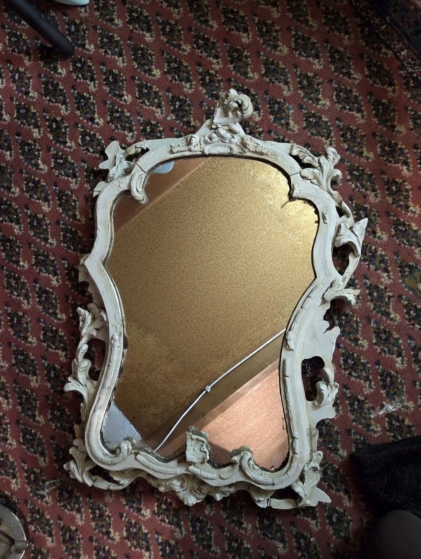 Miroir mural vintage baroque / rococo – Cadre orné shabby chic