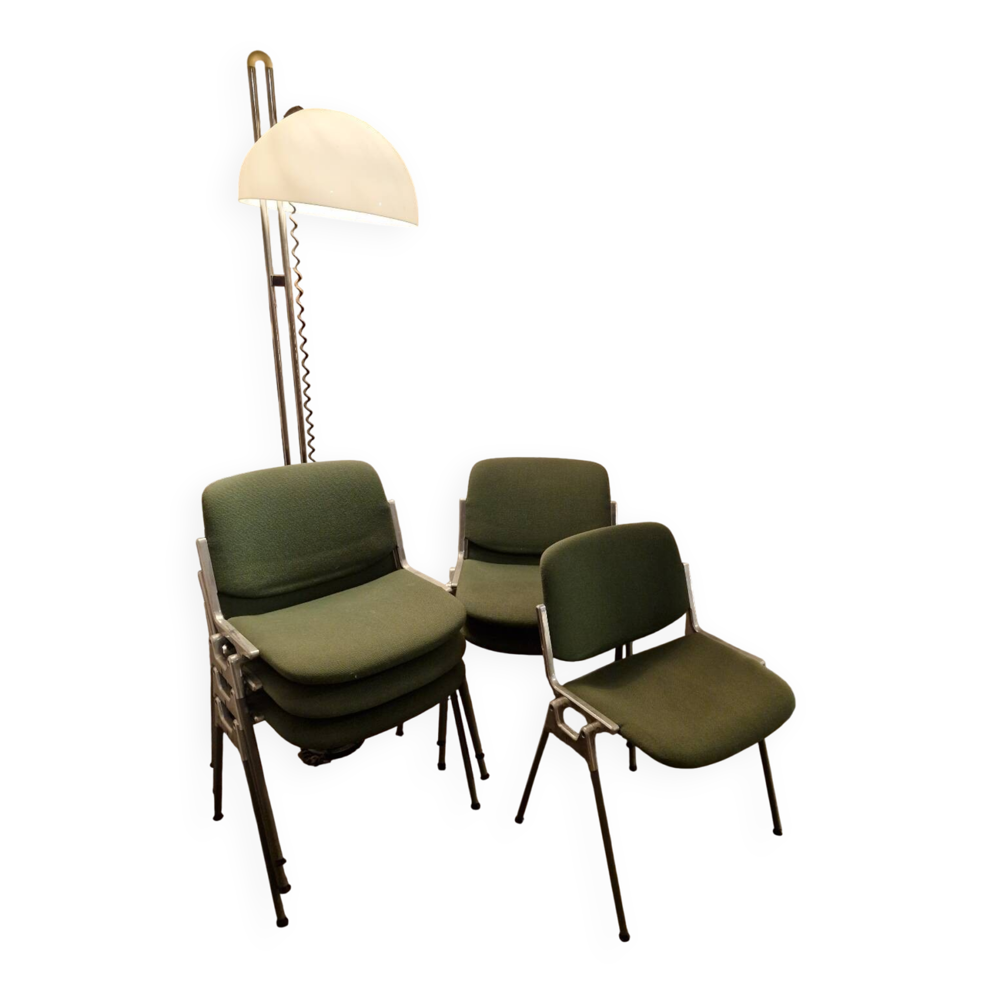 Suite of 6 DSC 106 chairs by Giancarlo Piretti for Castelli / Anonima.