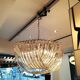 Lustre en cristal courbé de Murano