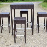 Garden furniture a standing table and 4 stools