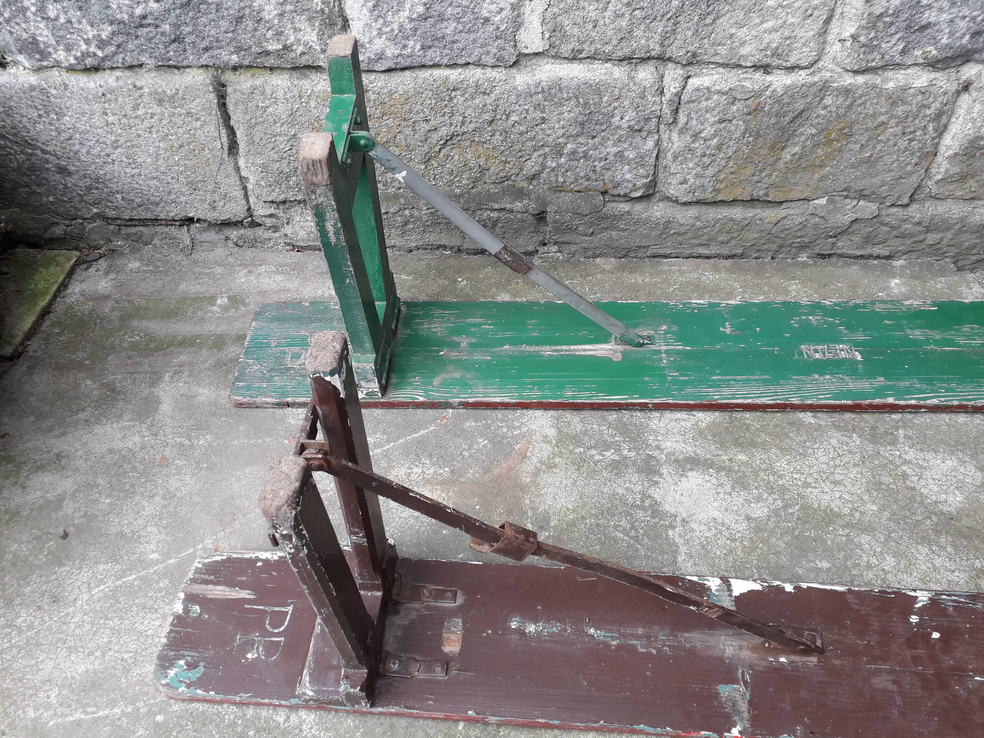 Paire de bancs pliant guinguette