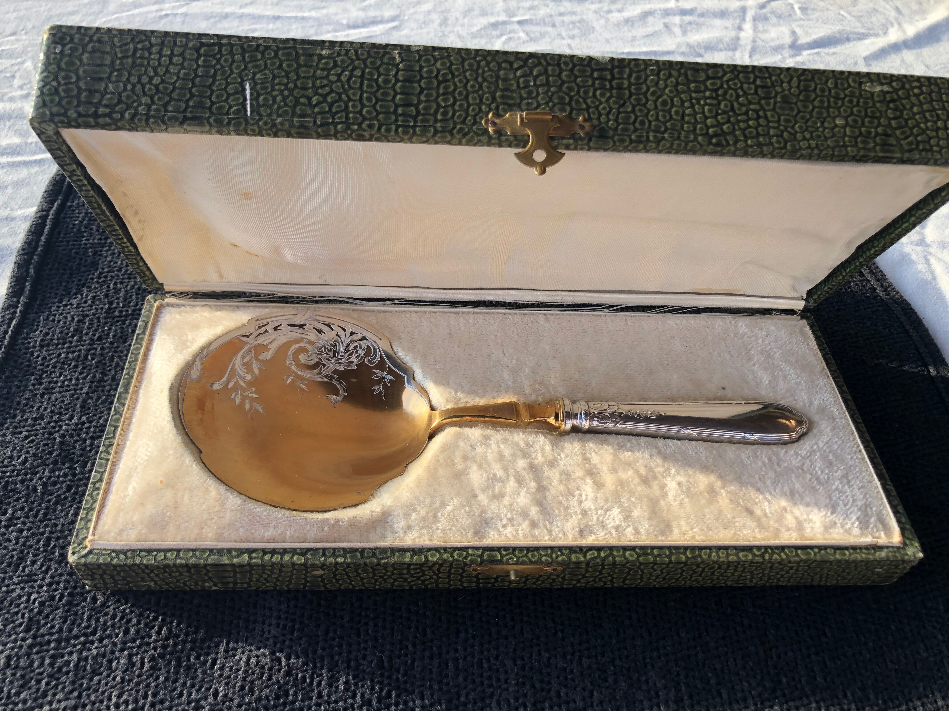 Old spoon silver metal