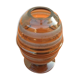 Vase design bobine style art déco verre teinté poli dépoli