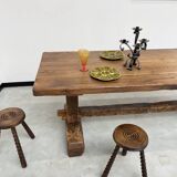 Monastery farm table in oak 1900