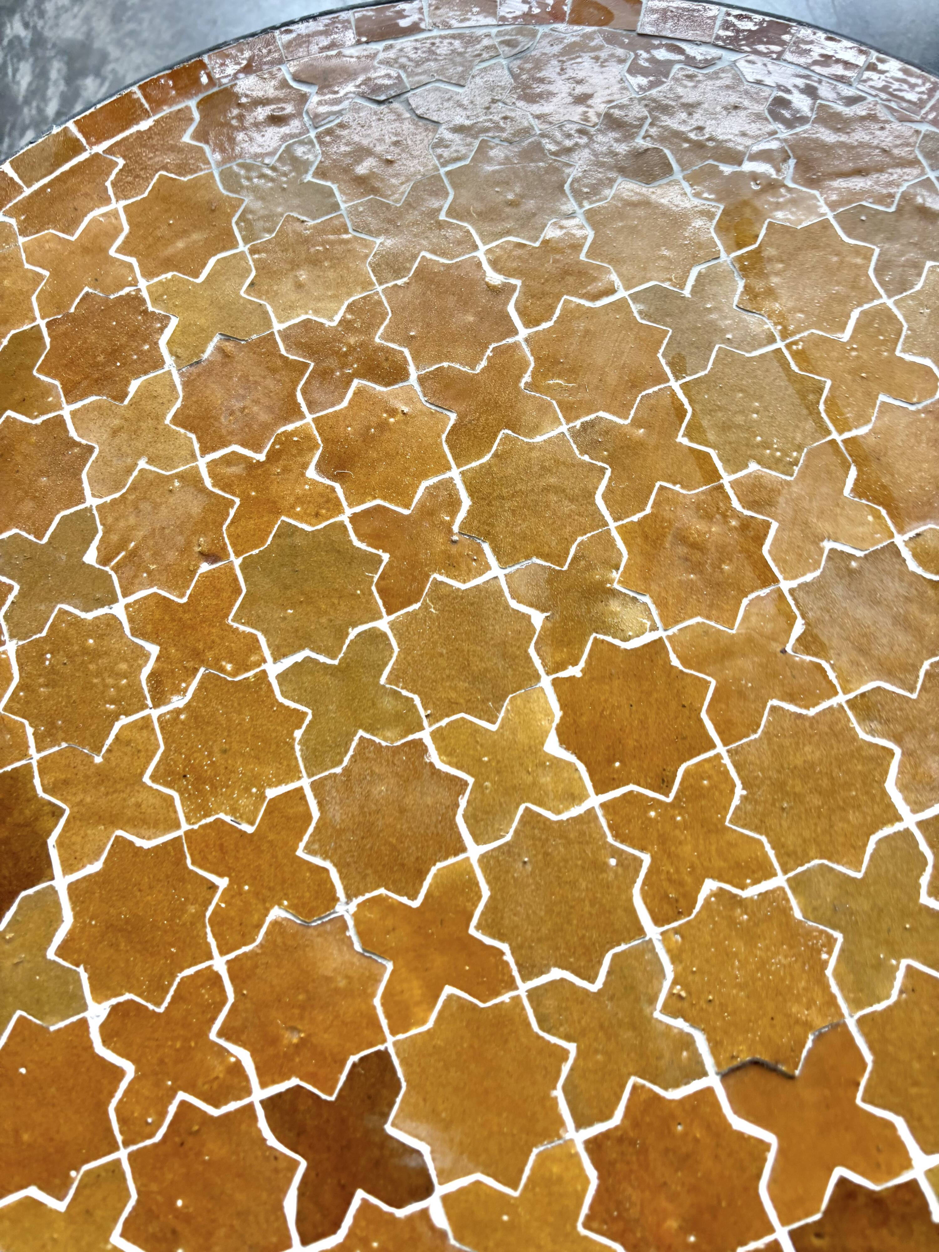 handmade zellige coffee table Moroccan craftsmanship