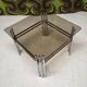 Table basse chrome verre fumé 1970"