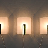 Mid-Century Modern Lucite and Brass Sconces by Metalarte, Spain, 1980