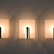 Mid-Century Modern Lucite and Brass Sconces by Metalarte, Spain, 1980