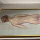 Le Falher (Lionel), Pastel female nude framed 20th century
