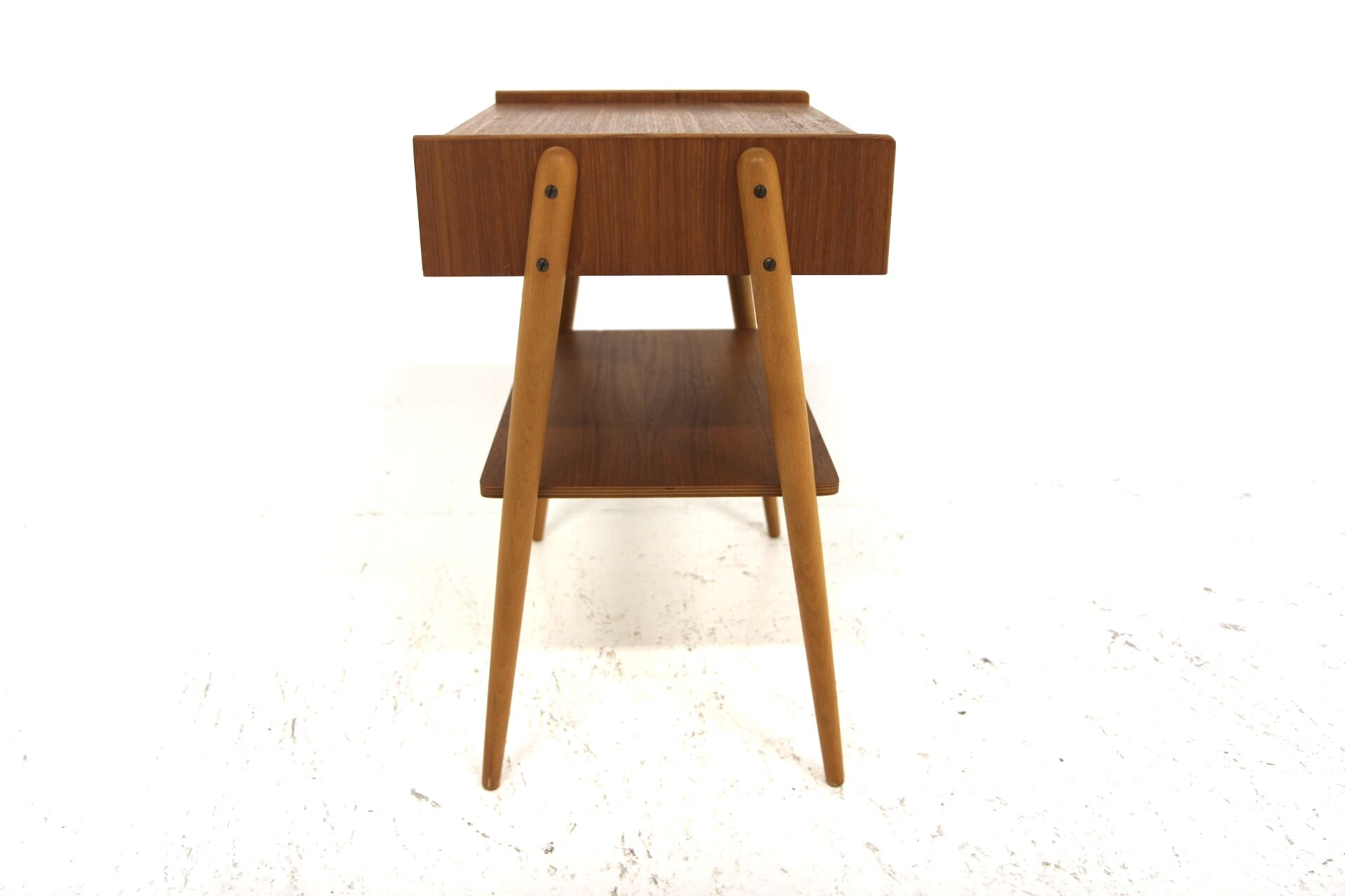 Table de chevet scandinave en teck, AB Carlströms, Suède, 1960