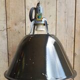 Authentic industrial enamel hanging lamp black