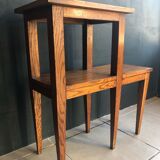 50s oak fifth wheel console