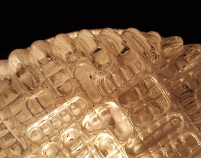 Vintage Glash-tte Limburg glass round ceiling light