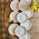 Set of 10 vintage flat plates in semi-porcelain Céranord.
