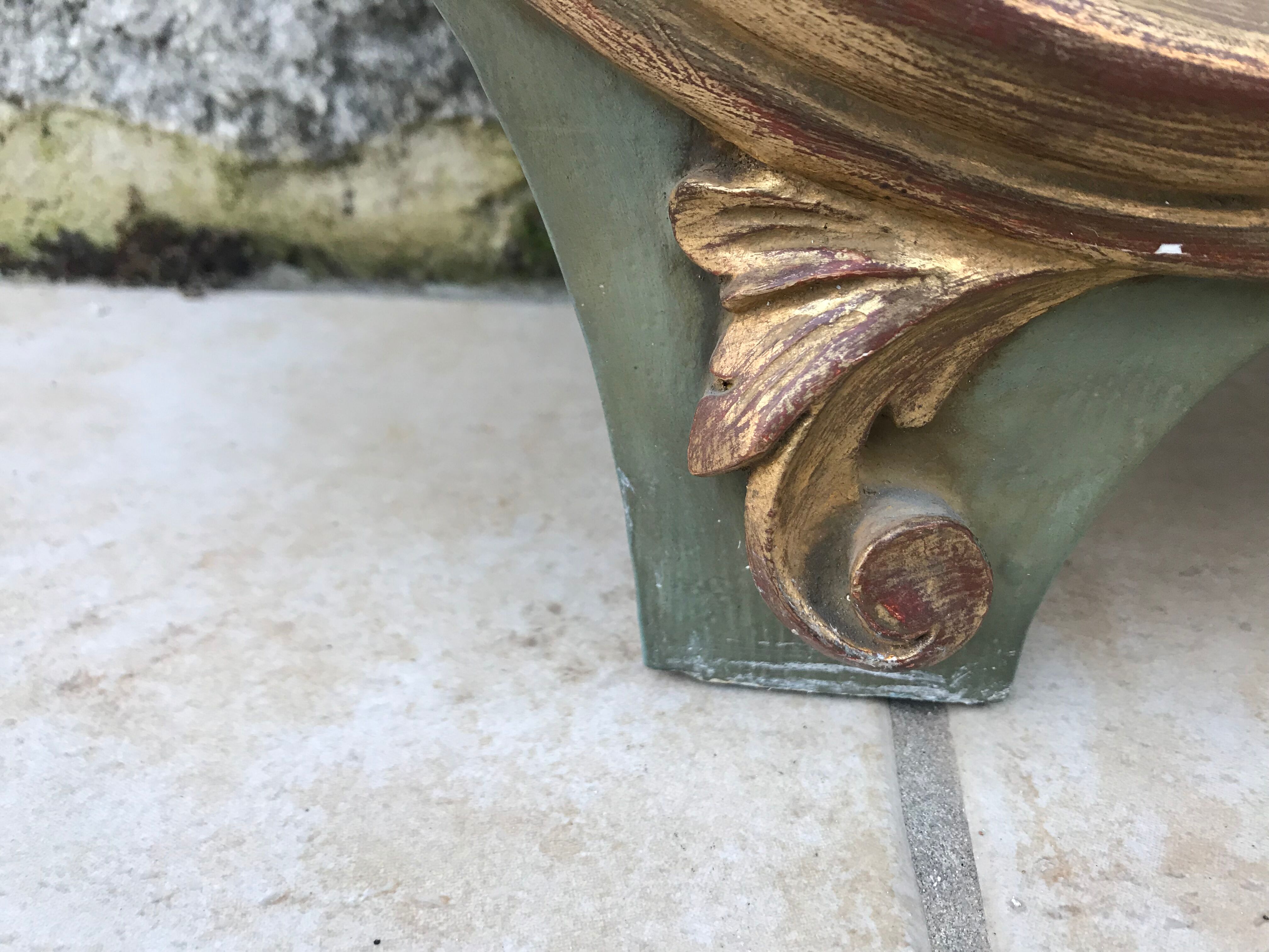 Antique Italian Louis XV gilden mirror 78x125cm