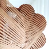 Vintage 1960s wooden hanging lamp