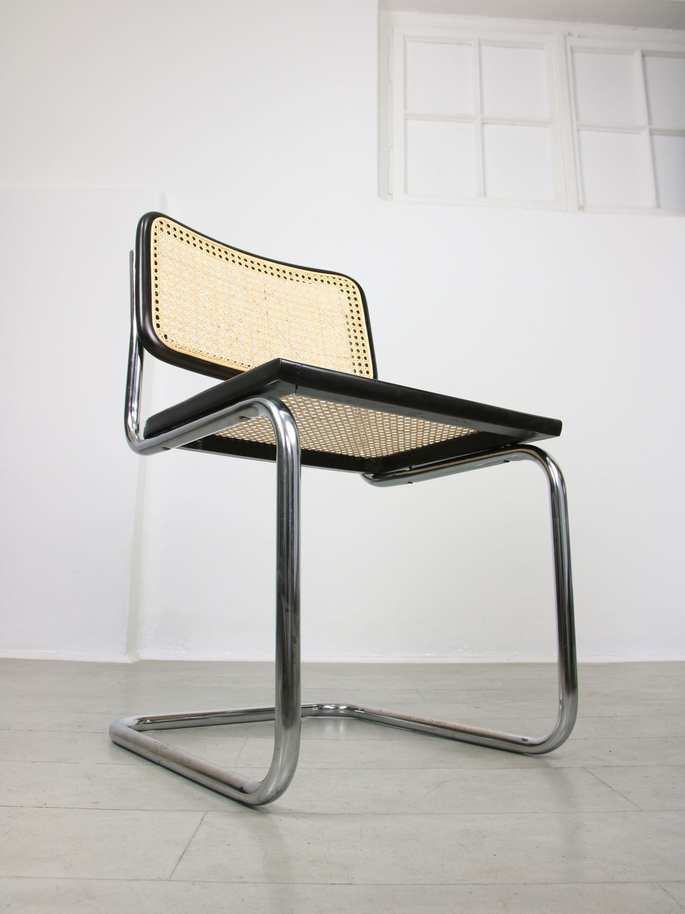 Vintage black B32 Cesca Chair by Marcel Breuer, 80s