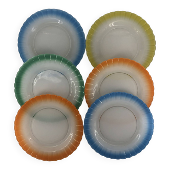 6 assiettes marguerite Duralex