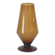 Vintage amber glass vase from the 60s/70s.