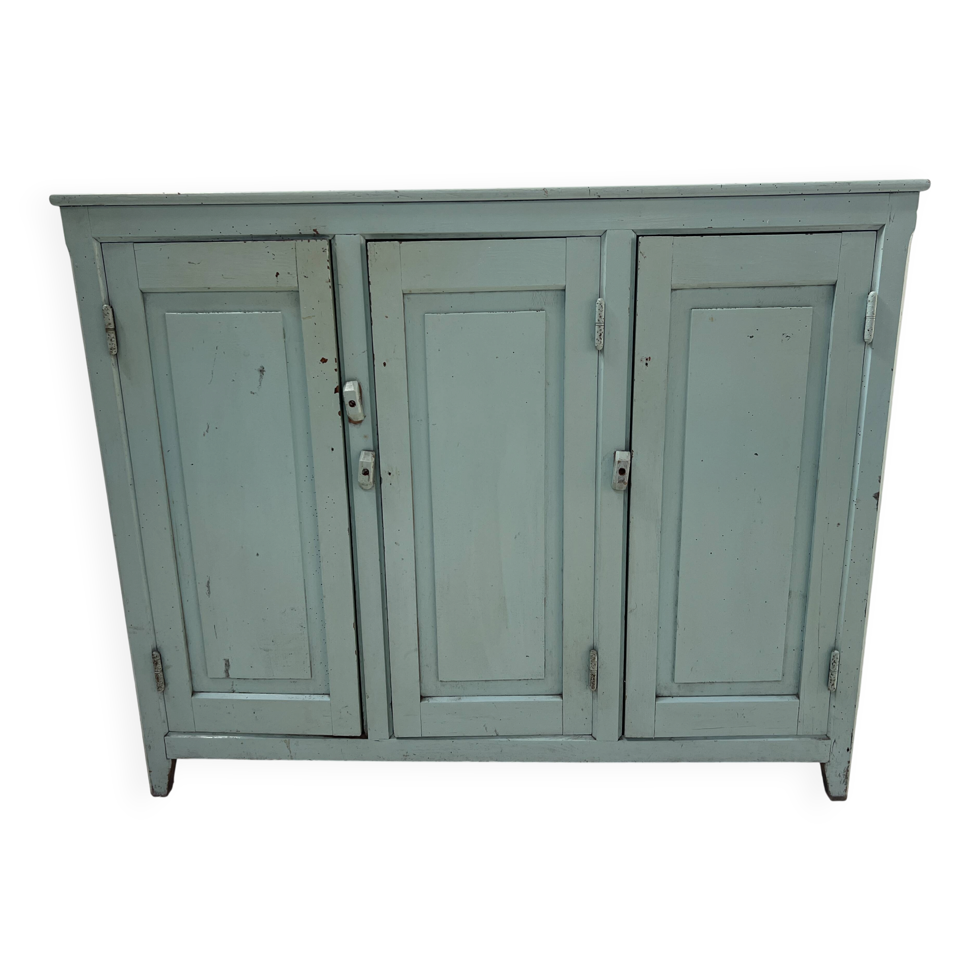 Parisian buffet with three doors in patinated beech, 20th century.