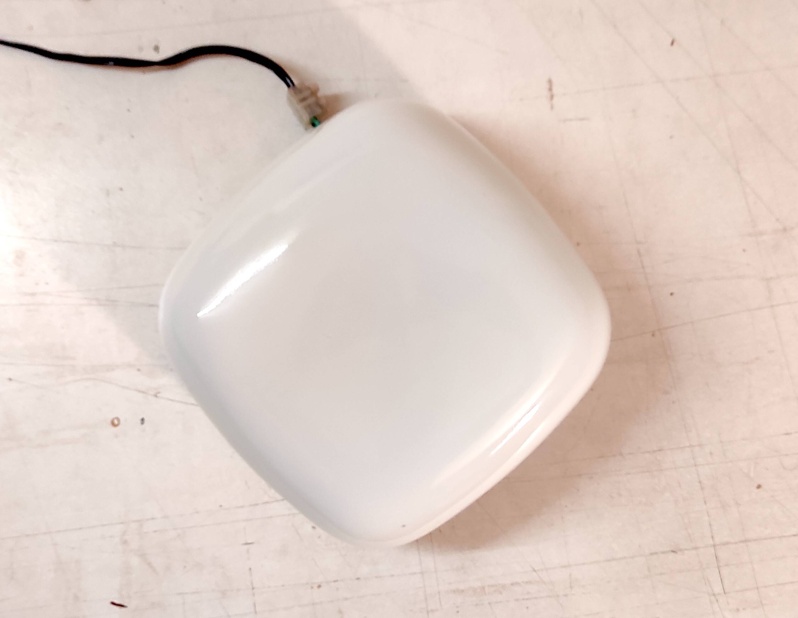 Ceiling light, square wall lamp in opaline, mid-20th century.