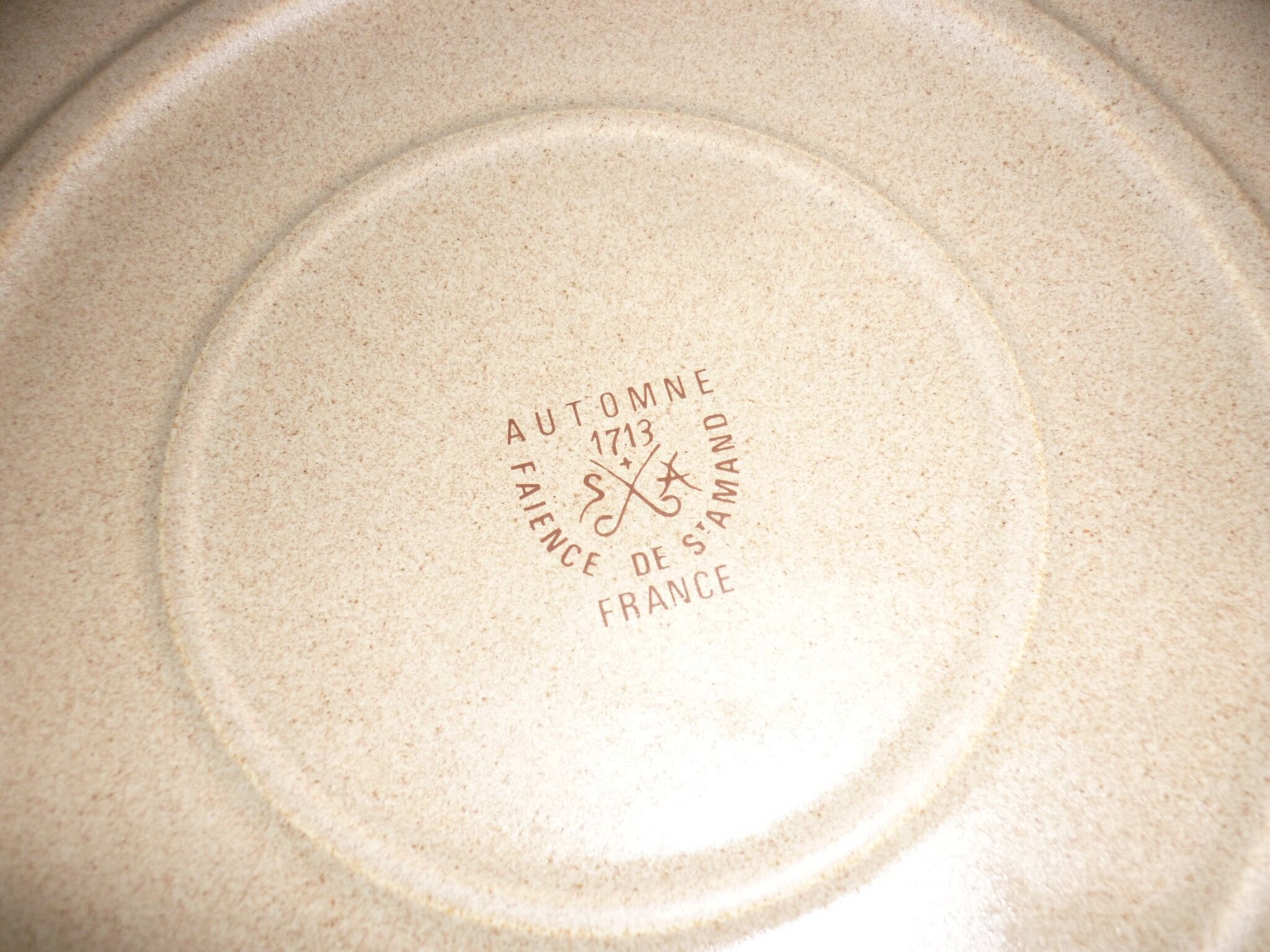 Two plates St Amand, Autumn model