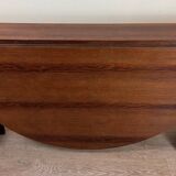 Large oval Gateleg folding table with two leaves in Rio rosewood