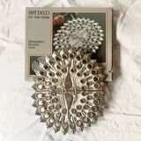 Antique Godinger silver plated metal trivet - peacock - made in Italy