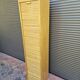 Large vintage 70s wooden curtain filing cabinet