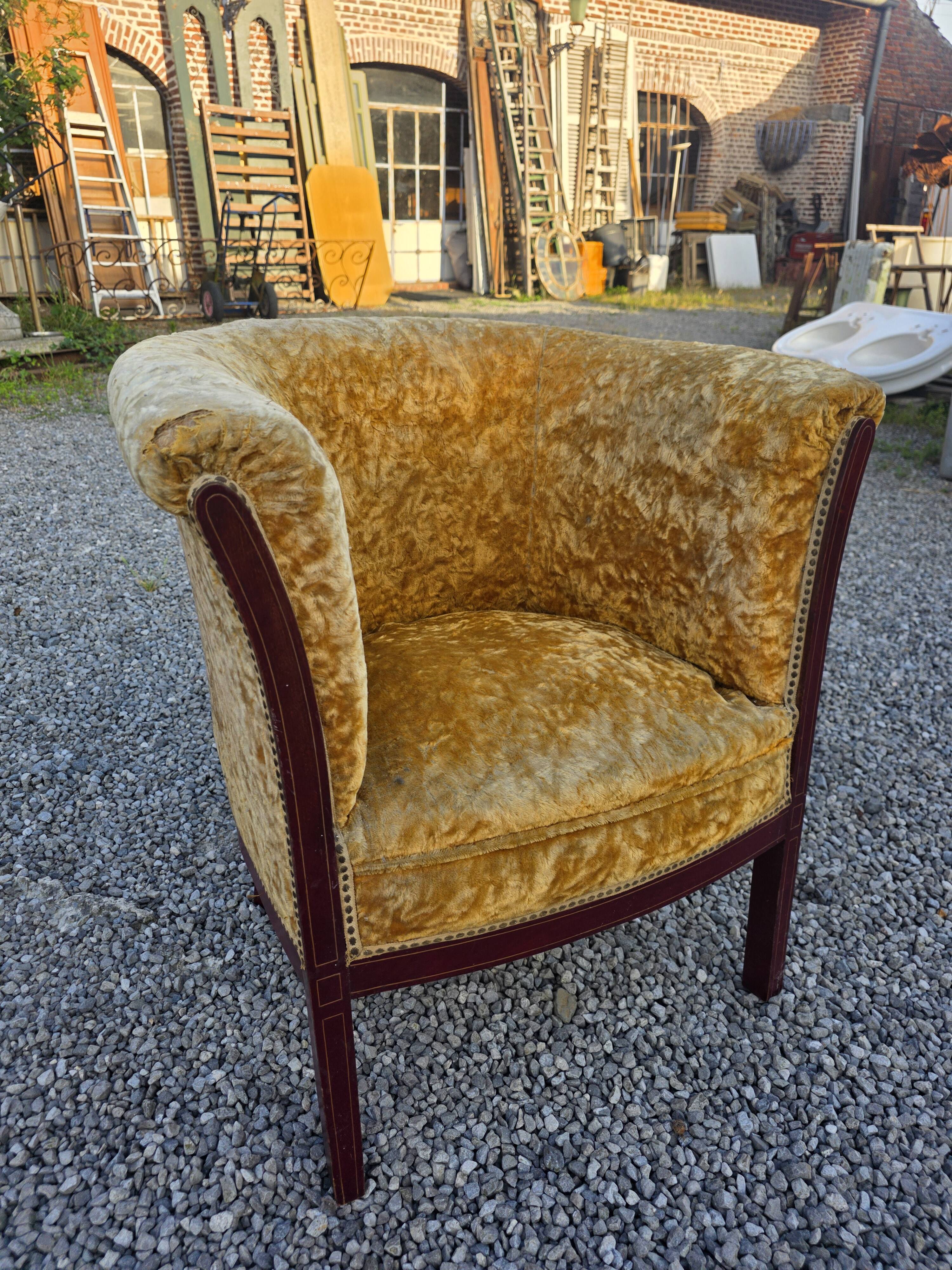 Fauteuil club art déco années 1930