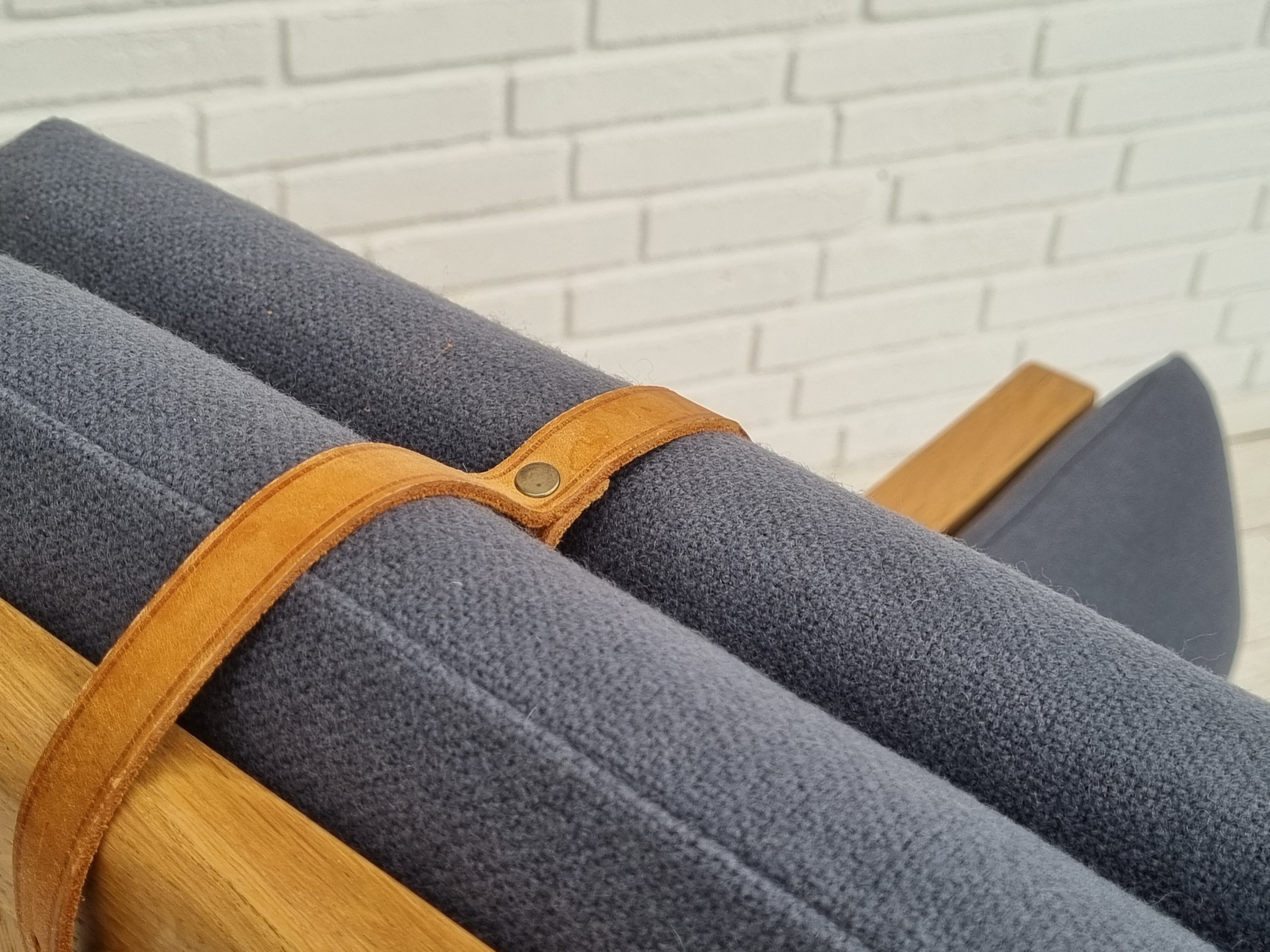 1970s, Danish design by Børge Mogensen, sofa model 2252, oak, furniture wool