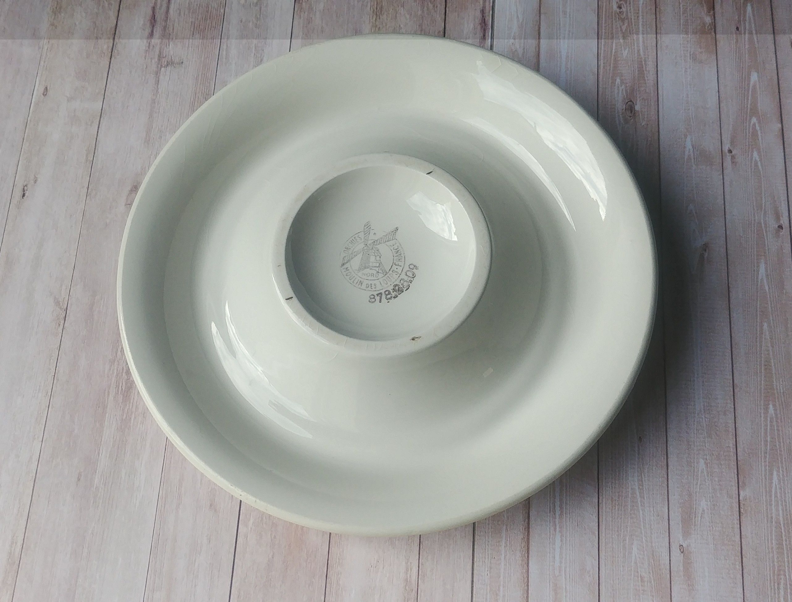 Campari ashtray in Porcelain Orchies Moulion des Loups cream/red