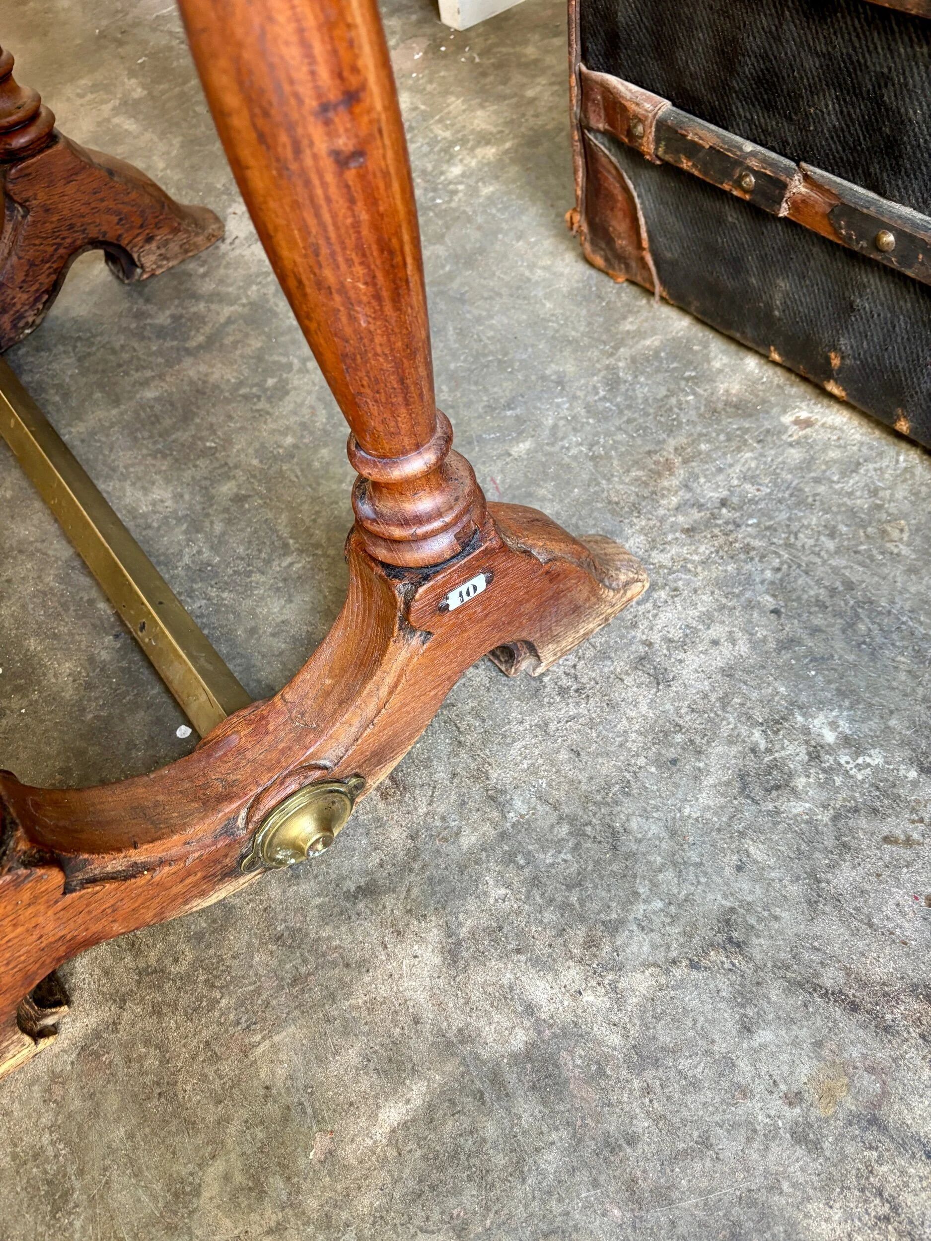 Table bistrot à abattants en bois foncé