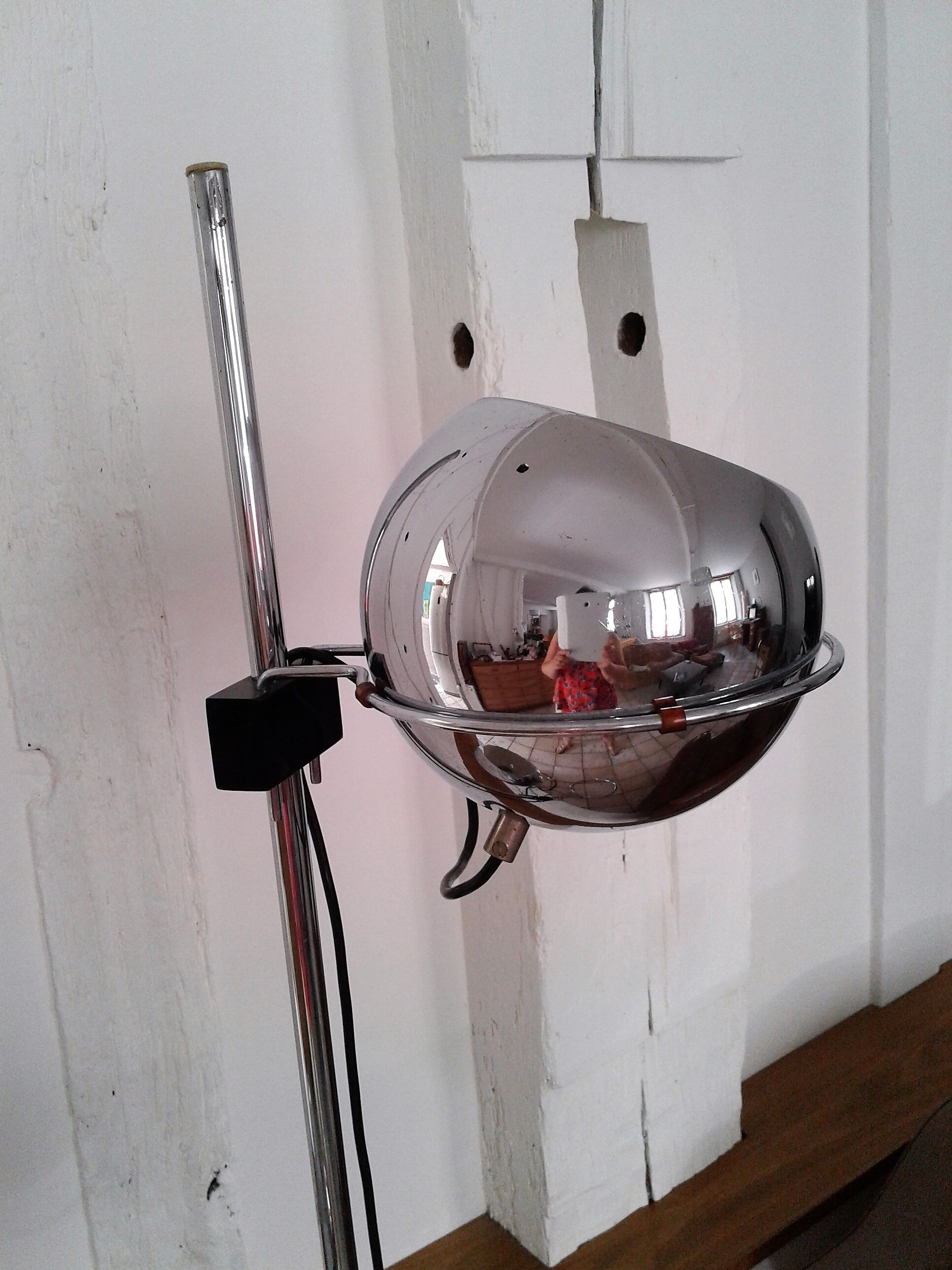 Floor lamp Reggiani "eyeball" chrome