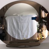 Lupi Cristal Luxor mirror with 2 integrated wall lights and shelf