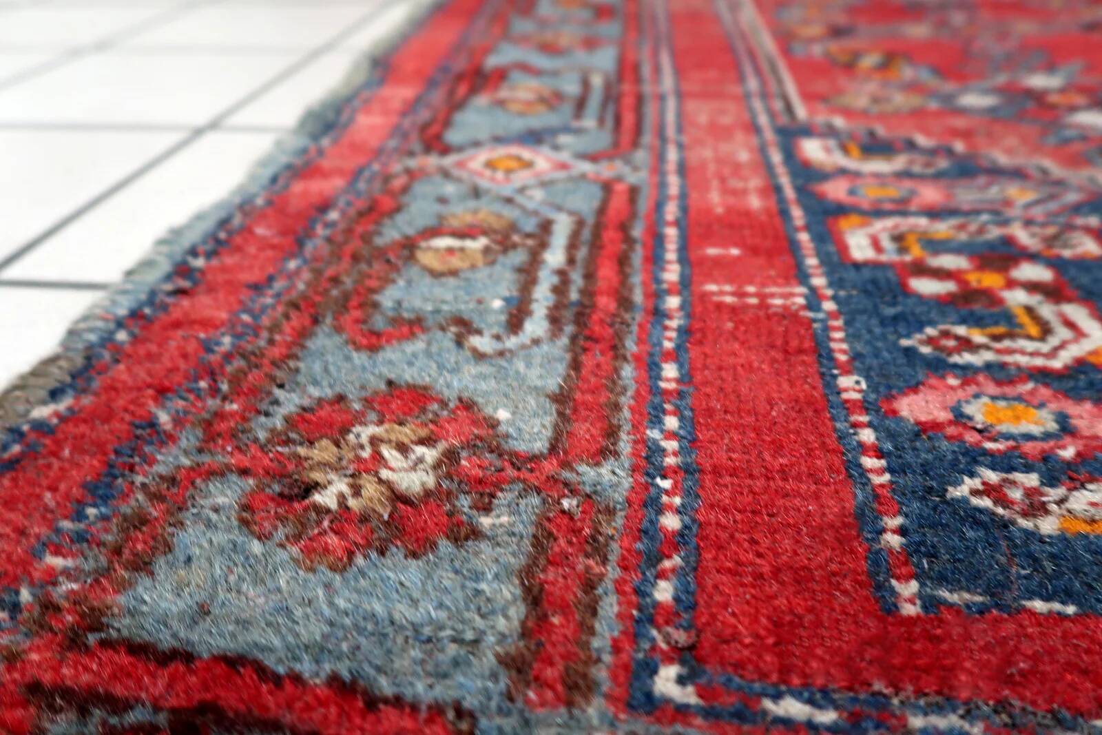 Antique Persian Hamadan handmade rug 129 x 203 cm 1920s - 1C1224