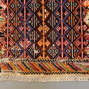 Vintage Turkish Mini Kilim 91x47 cm Wool Small Kelim Runner, shabby Chic