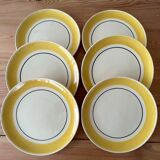 6 dessert plates - creation Primefleur Gien - model Caroline